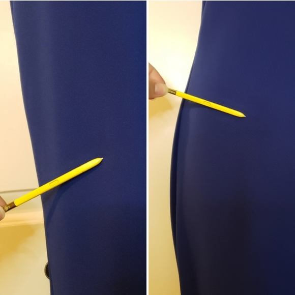 Betsy & Adam Cobalt Blue One-Shoulder Ruffled Scuba Gown Dress size 4 - Picture 12 of 16